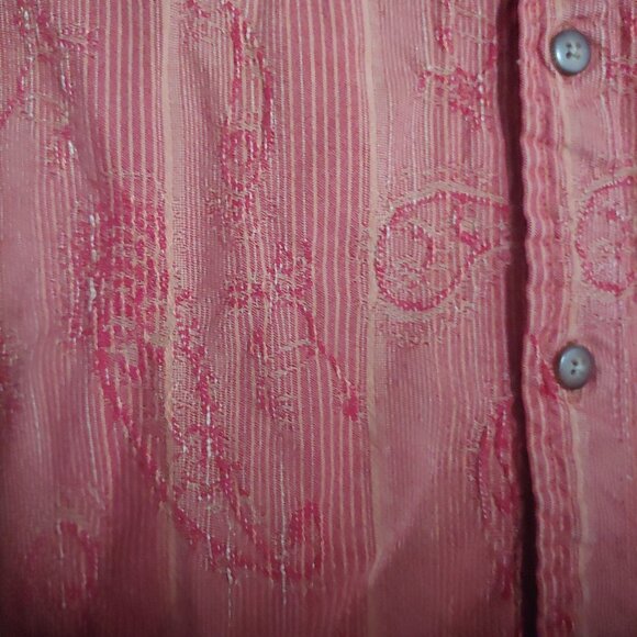 The Territory Ahead Rust/Gold Paisley Textured L-Sleeve Button Men's Shirt XL - Picture 6 of 10